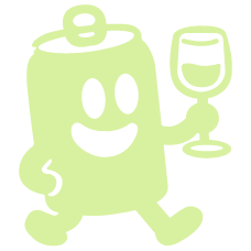 Icona lattina con bicchiere di vino
